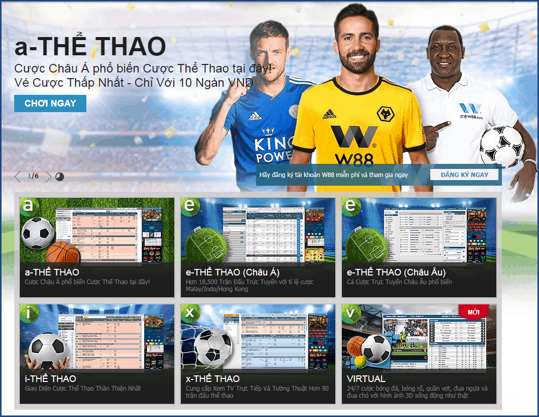 Cược thể thao bóng đá tại W88 City Cuoc the thao bong da tai W88 City