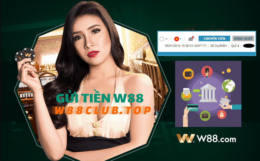 Gửi tiền vào W88 - Hình thức chuyển khoản