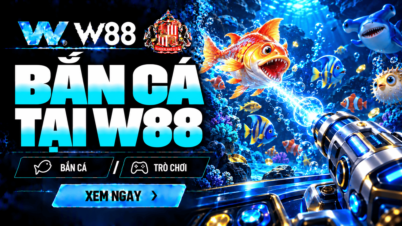 Bắn cá W88 - Đại dương sống động, săn thưởng khủng liền tay Bắn cá W88 - Đại dương sống động, săn thưởng khủng liền tay