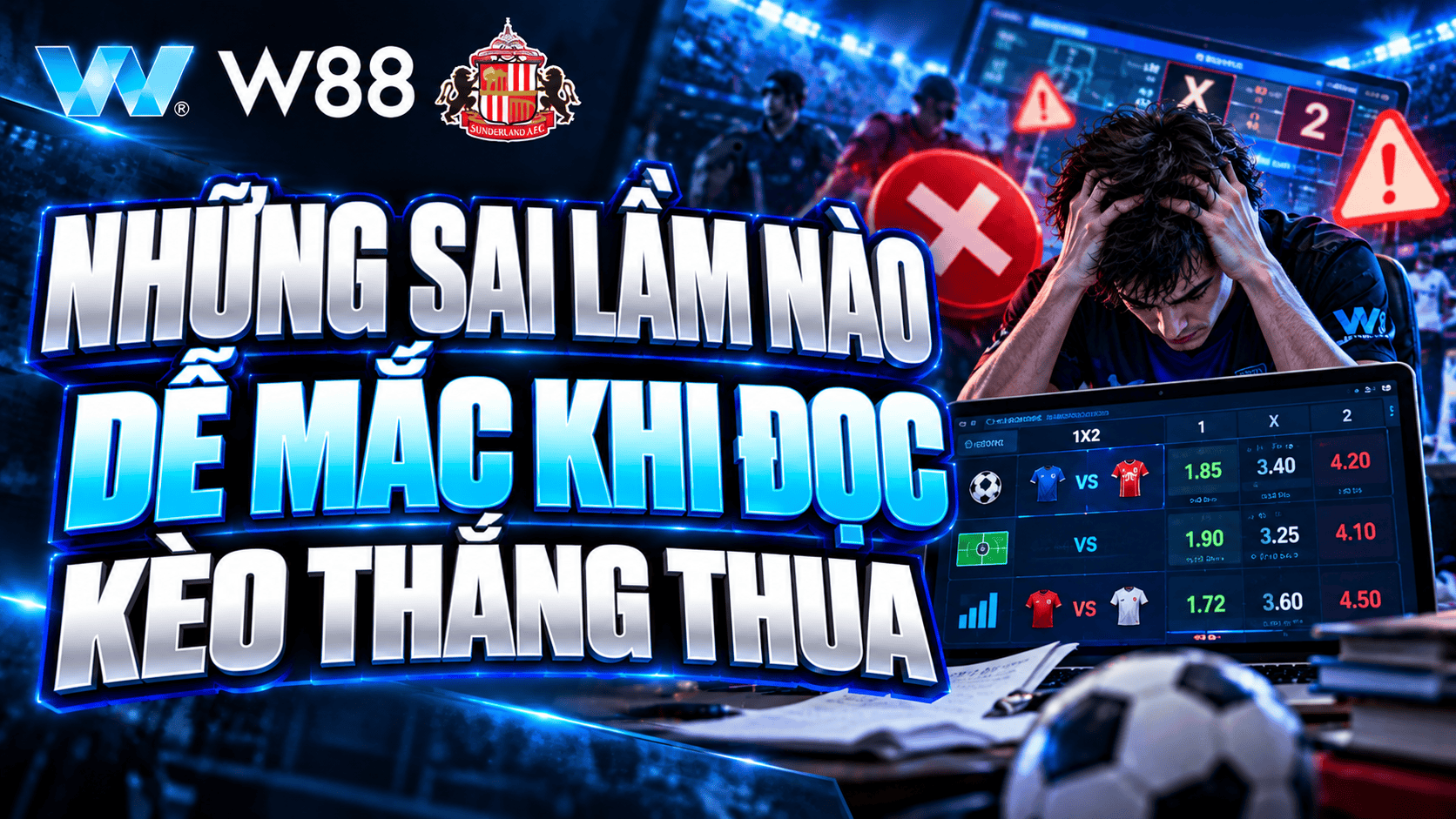 Những sai lầm nào dễ mắc khi đọc kèo thắng thua?